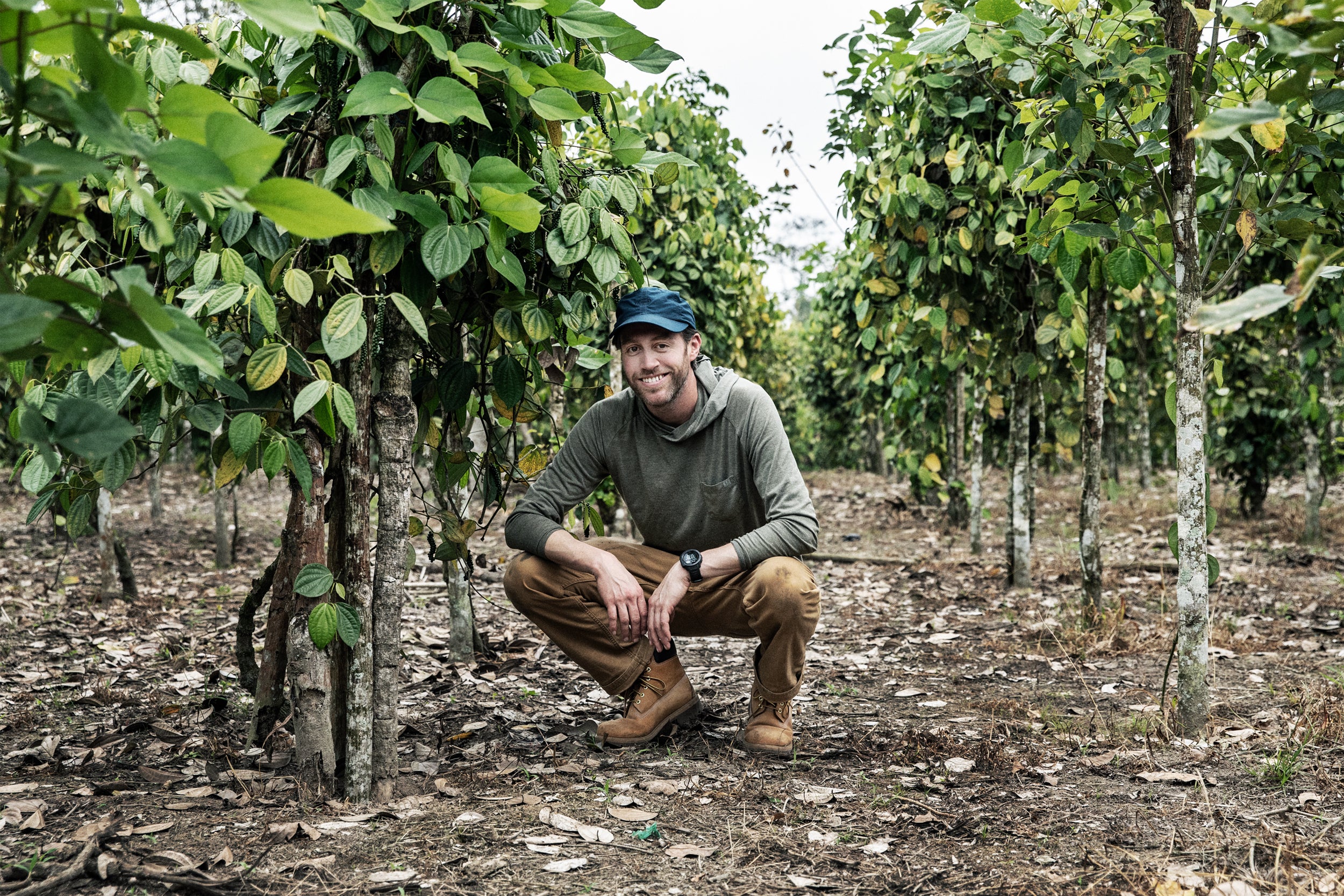Milly Pepper founder Michael Laniak at the farm in Ecuador.